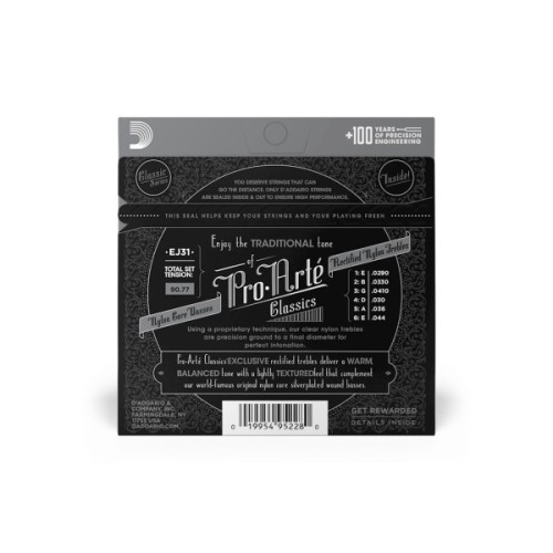 Струни для гітари D'Addario Pro-Arte Rectified Nylon Hard Tension (EJ31)