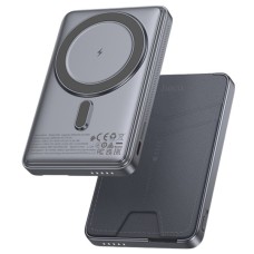 Батарея універсальна HOCO 5000mAh Title PD/20W Magnetic with stand + mini wallet Grey (Q46 / 714988)