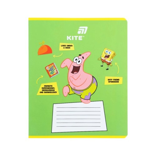 Зошит Kite Sponge Bob, 12 аркушів, лінія (SB26-234)