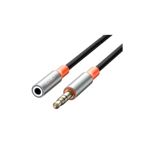 Кабель мультимедійний 3.5mm M to 3.5mm F 1.0m black XO (NB-R269A.black)