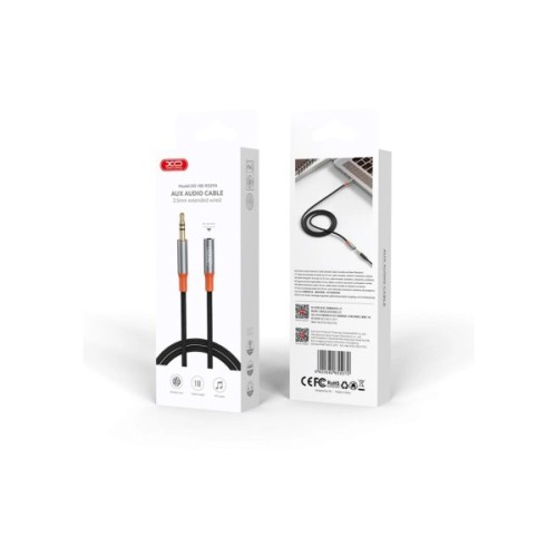 Кабель мультимедійний 3.5mm M to 3.5mm F 1.0m black XO (NB-R269A.black)