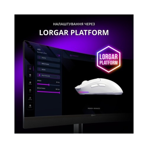 Мишка Lorgar MSA10W Wireless Gaming White (LRG-MSA10W-WH)