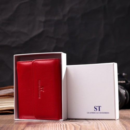 Гаманець ST Leather З натуральної шкіри Червоний (19493)