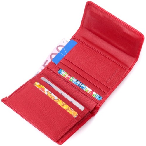 Гаманець ST Leather З натуральної шкіри Червоний (19493)