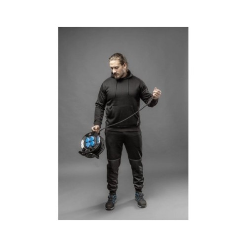 Штани робочі Hoegert TREBEL HT5K902-S з кишенями 65% бавовна/35% поліестер чорні, S (48) (HT5K902-S)