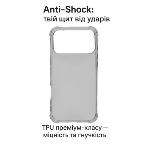 Чохол до мобільного телефона BeCover Anti-Shock Apple iPhone 17 Pro Max Grey (713800)