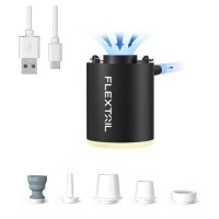 Насос для надувних меблів Flextail Tiny Pump Х з функцією ліхтаря, чорний (6975755964355)