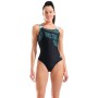 Купальник Arena Kikko Swimsuit Swim Pro Back 010807-580 чорний, бірюзовий 42 (3468337757221)