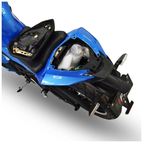 Електроскутер TV6 mid-drive FST 3000W 72V 60Ah white & blue (291186)