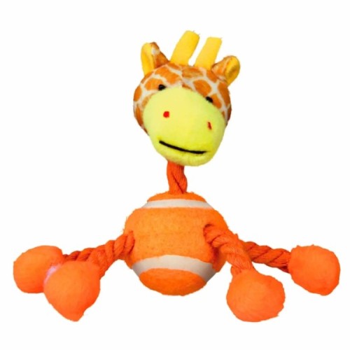 Іграшка для собак Trixie мотузкова з тенісним м'ячем 16 см (кольори в асортименті) (4011905361215)