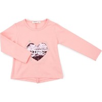 Кофта дитяча Breeze з аплікацією перевертишем "LOVE" (11227-98G-peach)