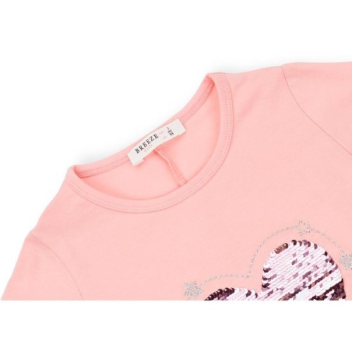Кофта дитяча Breeze з аплікацією перевертишем "LOVE" (11227-98G-peach)