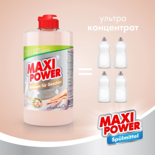 Засіб для ручного миття посуду Maxi Power Мигдаль 500 мл (4823098412120)