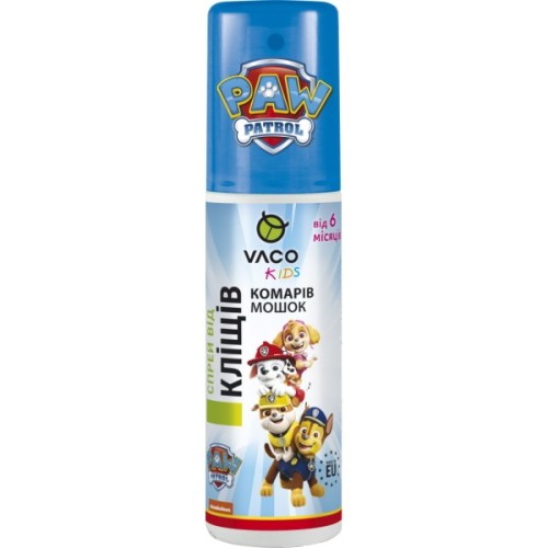 Спрей від комах Vaco Paw Patrol Sensitive Від комарів, кліщів і мошок з Icaridin 10% Для дітей від 6 місяців 80 мл (5901821953641)