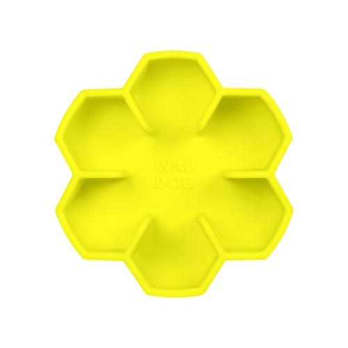 Універсальний посуд для тварин WAUDOG Silicone миска для повільного харчування 750 мл жовта (23548)