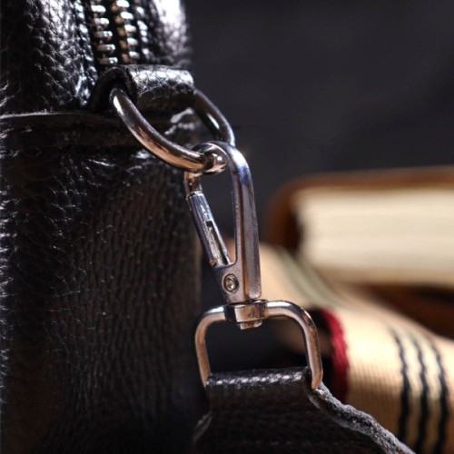 Сумка Vintage Жіноча на плече з натуральної шкіри Чорна (22123)