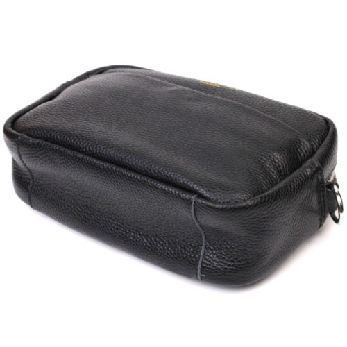 Сумка Vintage Жіноча на плече з натуральної шкіри Чорна (22123)