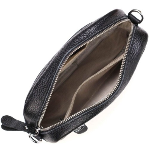 Сумка Vintage Жіноча на плече з натуральної шкіри Чорна (22123)