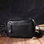 Сумка Vintage Жіноча на плече з натуральної шкіри Чорна (22123)