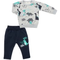 Спортивний костюм дитячий Breeze з динозаврами (18889-80B-green)