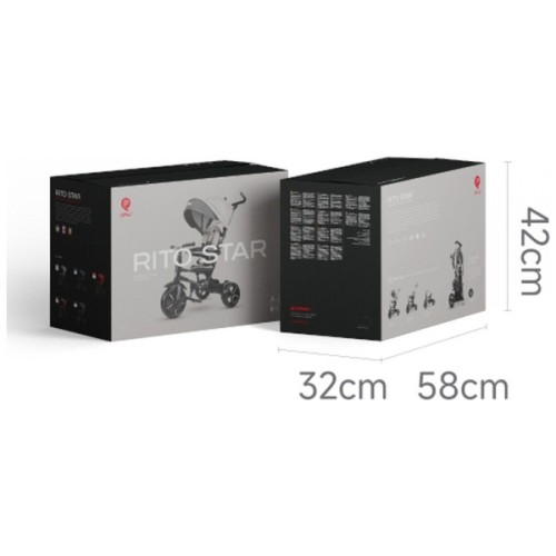 Дитячий велосипед QPlay Rito Star Grey складаний триколісний (S380-11RitoStarGrey)