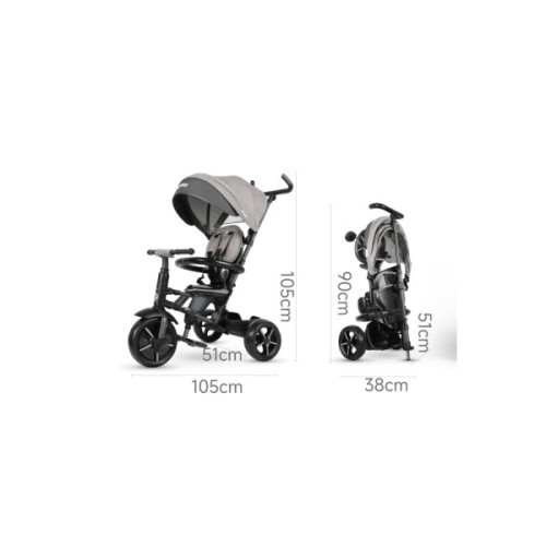 Дитячий велосипед QPlay Rito Star Grey складаний триколісний (S380-11RitoStarGrey)