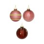 Ялинкова іграшка House Of Seasons Скляні кульки 3 шт D7 см Рожеві (8718861801606)