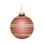 Ялинкова іграшка House Of Seasons Скляні кульки 3 шт D7 см Рожеві (8718861801606)