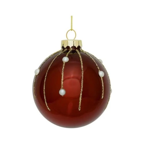 Ялинкова іграшка House Of Seasons Скляні кульки 3 шт D7 см Рожеві (8718861801606)