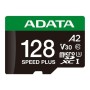 Карта пам'яті ADATA 128GB microSD class 10 UHS-I U3 V30 A2 Speed Plus (UD128GUI3V30A2SP-RA1)