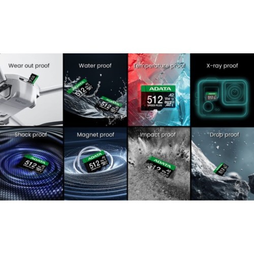 Карта пам'яті ADATA 128GB microSD class 10 UHS-I U3 V30 A2 Speed Plus (UD128GUI3V30A2SP-RA1)