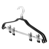 Плічка Ardesto Металеві з ПВХ покриттям З прищіпками Чорні 42 см 2 шт. (ARHC2802BC)