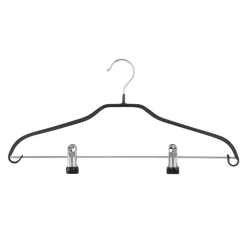 Плічка Ardesto Металеві з ПВХ покриттям З прищіпками Чорні 42 см 2 шт. (ARHC2802BC)