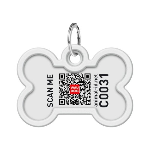 Адресник для тварин WAUDOG Smart ID з QR паспортом "Бетмен вінтаж", кістка 40х28 мм (0640-1008)