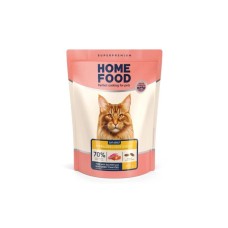 Сухий корм для кішок Home Food For large breeds з телятиною, лососем та в’яленими томатами 400 г (4820235021009)