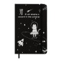 Книга записна ZiBi Cosmo A6 в клітинку тверда обкладинка на гумці 80 аркушів, чорна (ZB.116102)