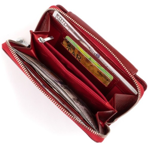Гаманець ST Leather Зі шкіри Бордовий (19341)