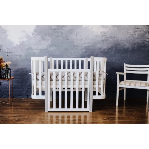 Ліжечко Angelo Magic біле (біло-сіре) 120х60 (12001)