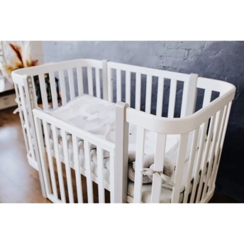 Ліжечко Angelo Magic біле (біло-сіре) 120х60 (12001)