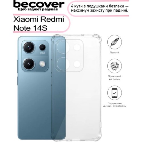 Чохол до мобільного телефона BeCover Anti-Shock Xiaomi Redmi Note 14S Clear (713500)