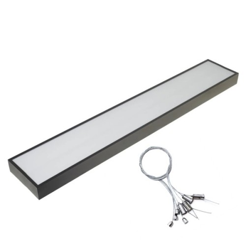 Світильник Євросвітло Sign-48 підвісний лінійний на тросах 48Вт 4200К чорний