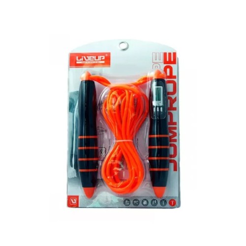Скакалка LiveUp Digital Jump Rope LS3128 з електронним лічильником помаранчева 275 см (2016052800145)