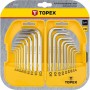 Набір інструментів Topex ключі шестигранні HEX и Torx, набір 18 шт.*1 уп. (35D952)