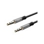Кабель мультимедійний 3.5mm M to 3.5mm M 1.0m NB121 black XO (6920680864591)