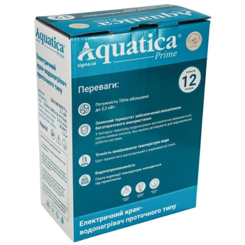 Проточний водонагрівач AQUATICA s96 3.3кВт для кухн (9796113)