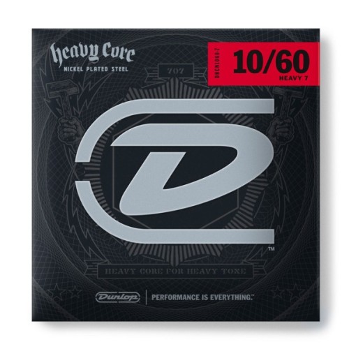 Струни для гітари Jim Dunlop Heavy Core Electric Guitar Strings 10-60 | 7-String (DHCN1060-7)
