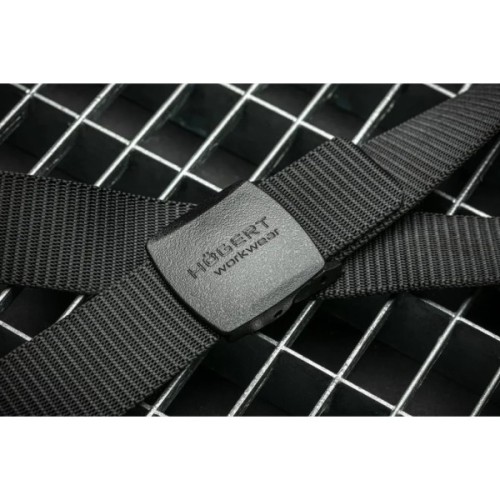 Поясний ремінь Hoegert SOGEL з пластиковою пряжкою, поліестер чорний, 120см (HT5K462)