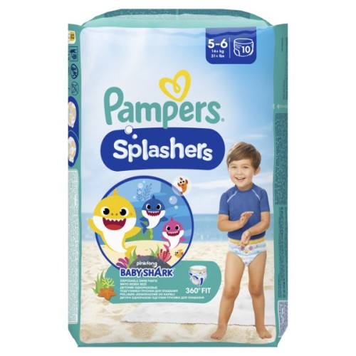 Підгузки Pampers для плавання Splashers Розмір 5-6 (14+ кг) 10 шт (8001090728951)