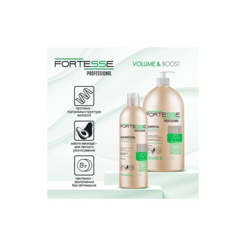 Шампунь Fortesse Professional Volume & Boost Для об'єму волосся 1000 мл (4820000306157)
