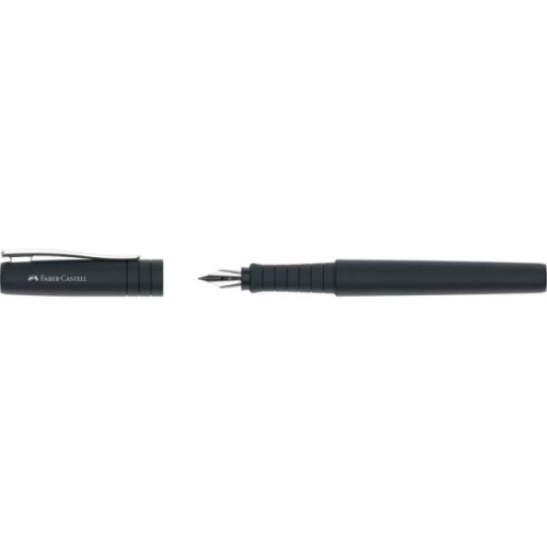 Ручка пір'яна Faber-Castell POLY Fountain Pen Black, колір корпусу чорний, перо М (0,7 мм) (32954)